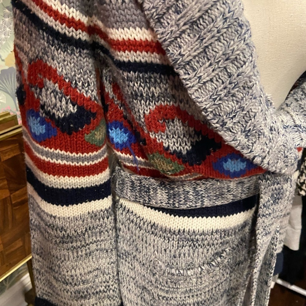 1970s vintage tie waist cardigan Size Medium - Picture 5 of 14